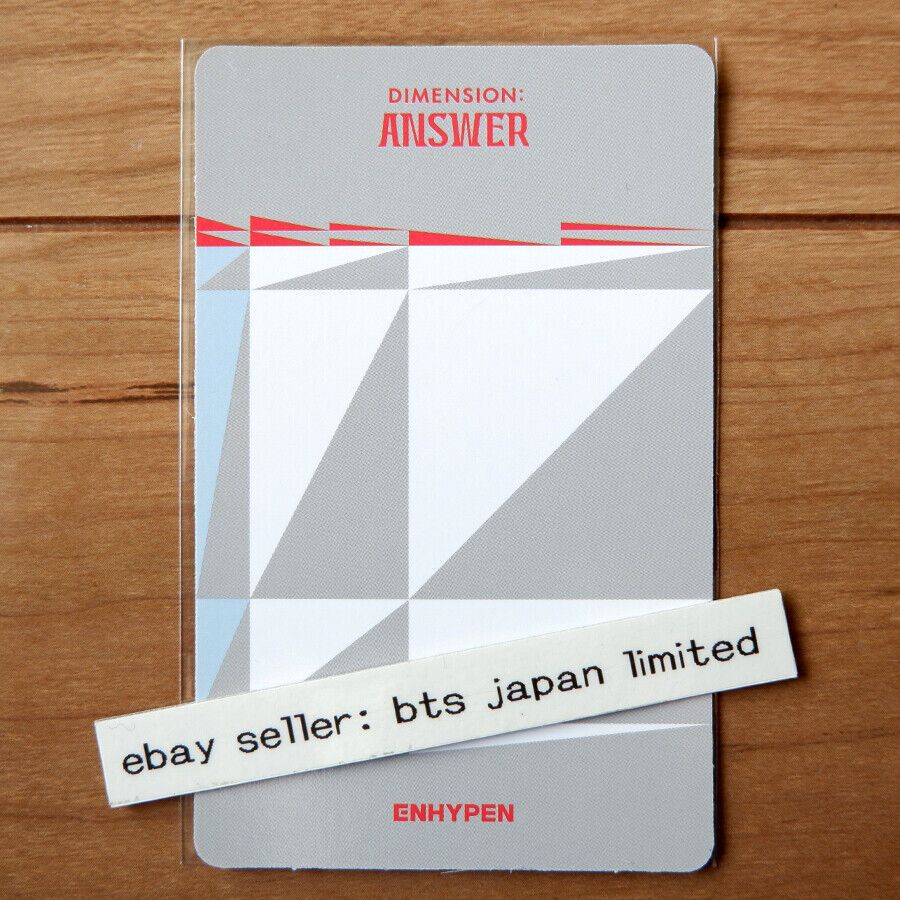 ENHYPEN Sunoo Repackage DIMENSION : ANSWER NO YET Official Photo card weverse