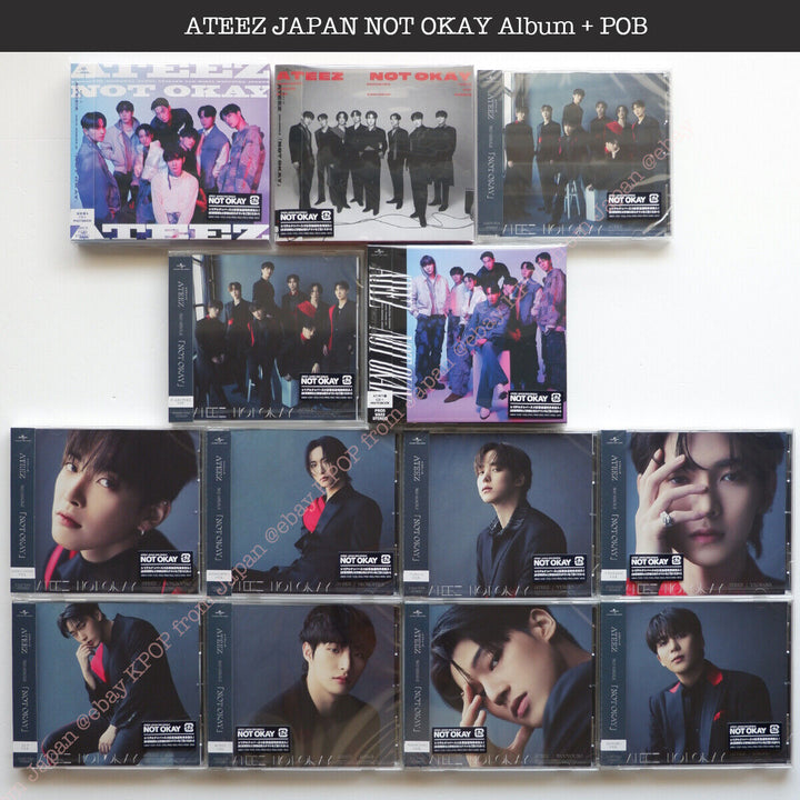 ATEEZ JAPAN NOT OKAY Album + POB Photocard ATINY SOLO JPFC UMS Tower R HMV