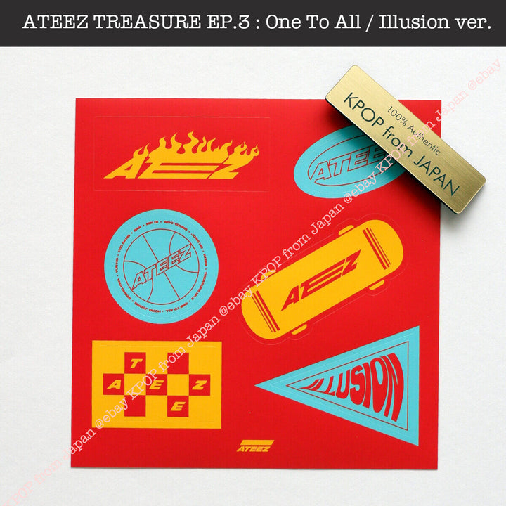 ATEEZ TREASURE EP.3 : One To All / Illusion , Wave ver. Album NOT with PC