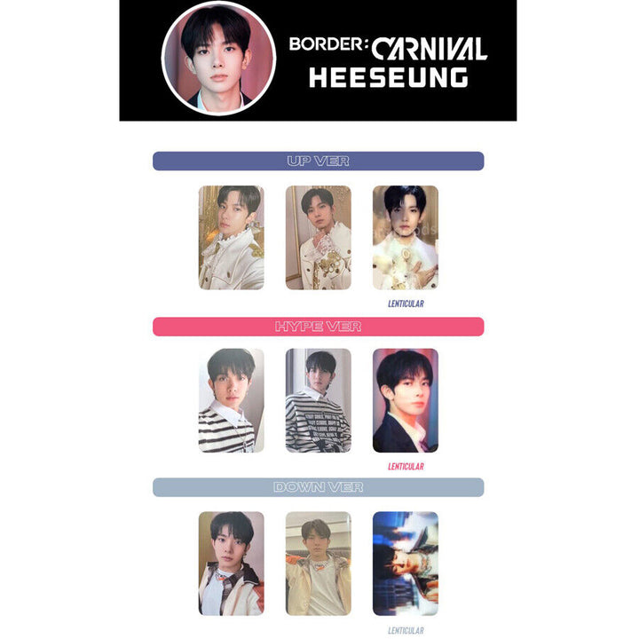 ENHYPEN HEESEUNG Official Photo card Border : Carnival Photocard PC