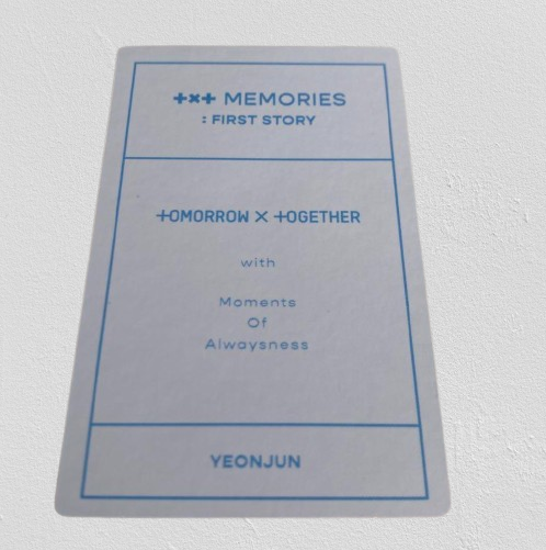 YEONJUN TXT Memories First Story Photobook Poster 4 disc Official Photocard set