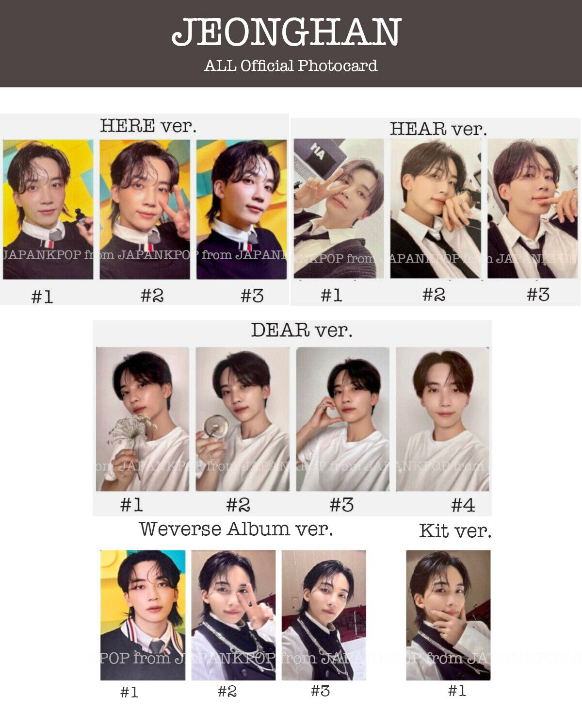 JEONGHAN SEVENTEEN 17 IS RIGHT HERE HEAR DEAR Official Photocard Album –  world-store