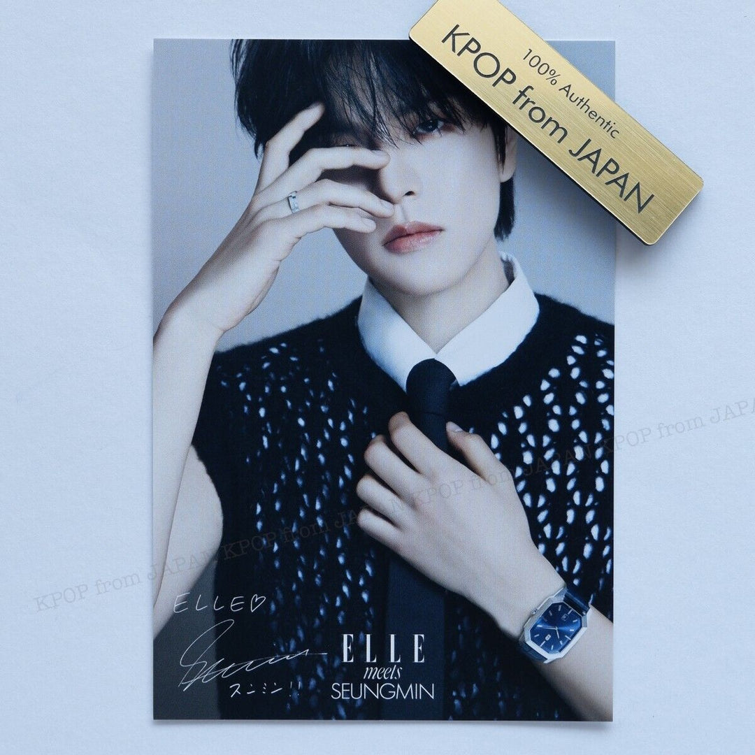 ELLE JAPON Jul 2024 + SEUNGMIN Official Postcard set Stray Kids Japan