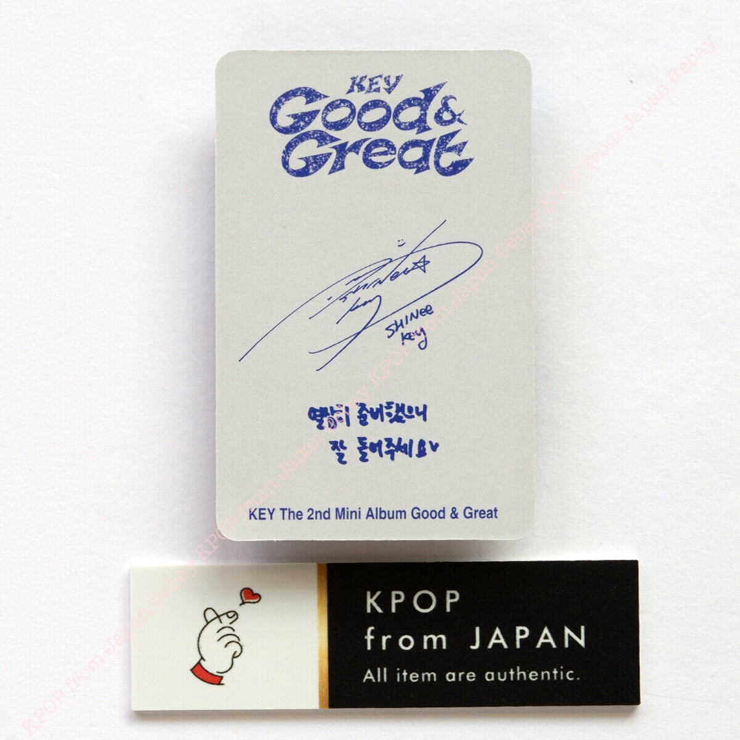 Key Good & Great Official Photocard Solo album Work Report Cover Letter SMini