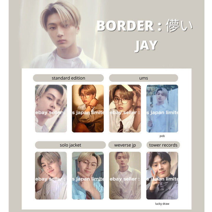 ENHYPEN JAY BORDER: Tarjeta fotográfica oficial de Hakanai Solo Universal weverse PC 