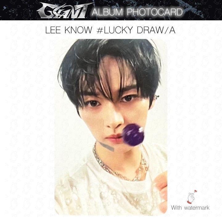 LEE KNOW STRAY KIDS GIANT JAPAN ALBUM PHOTOCARD POB LUCKY DRAW SOLO SONY