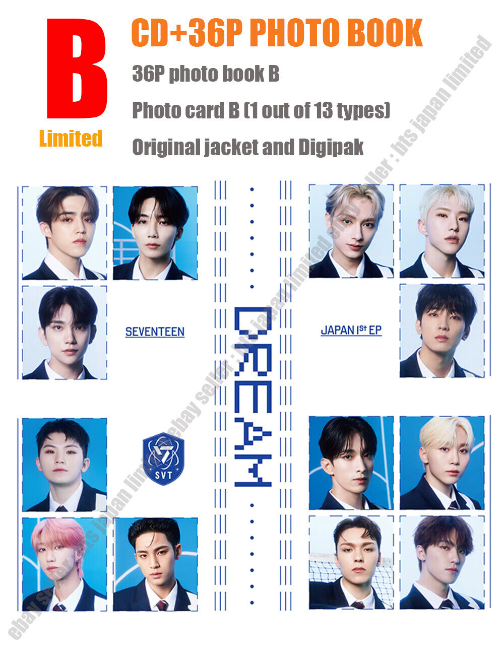 SEVENTEEN DREAM Japan Limited A / B / C / D / S / F / CARAT Club de fans 