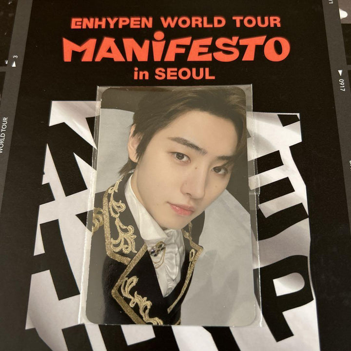 ENHYPEN WORLD TOUR MANIFESTO in SEOUL DVD DIGITAL CODE Official Photocard