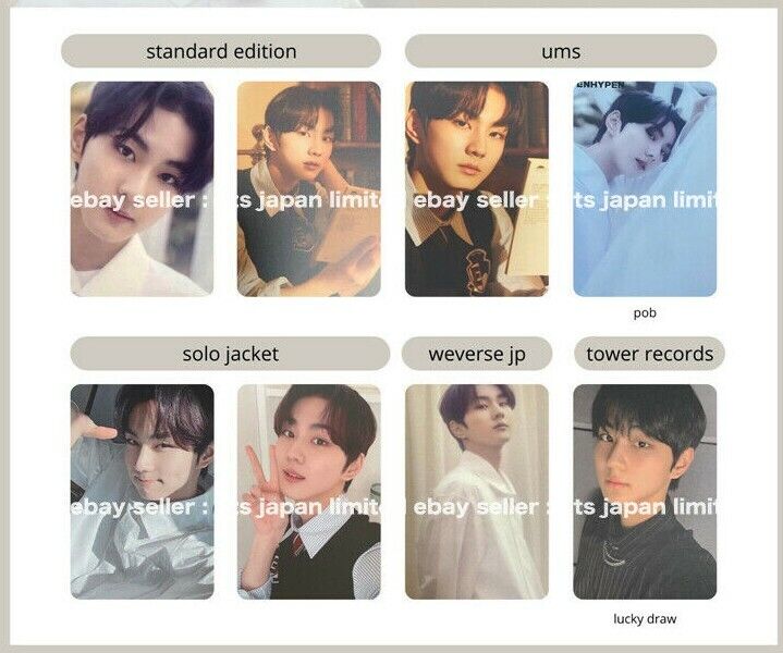 ENHYPEN JUNGWON BORDER : Hakanai Official Photo card Solo Universal weverse PC