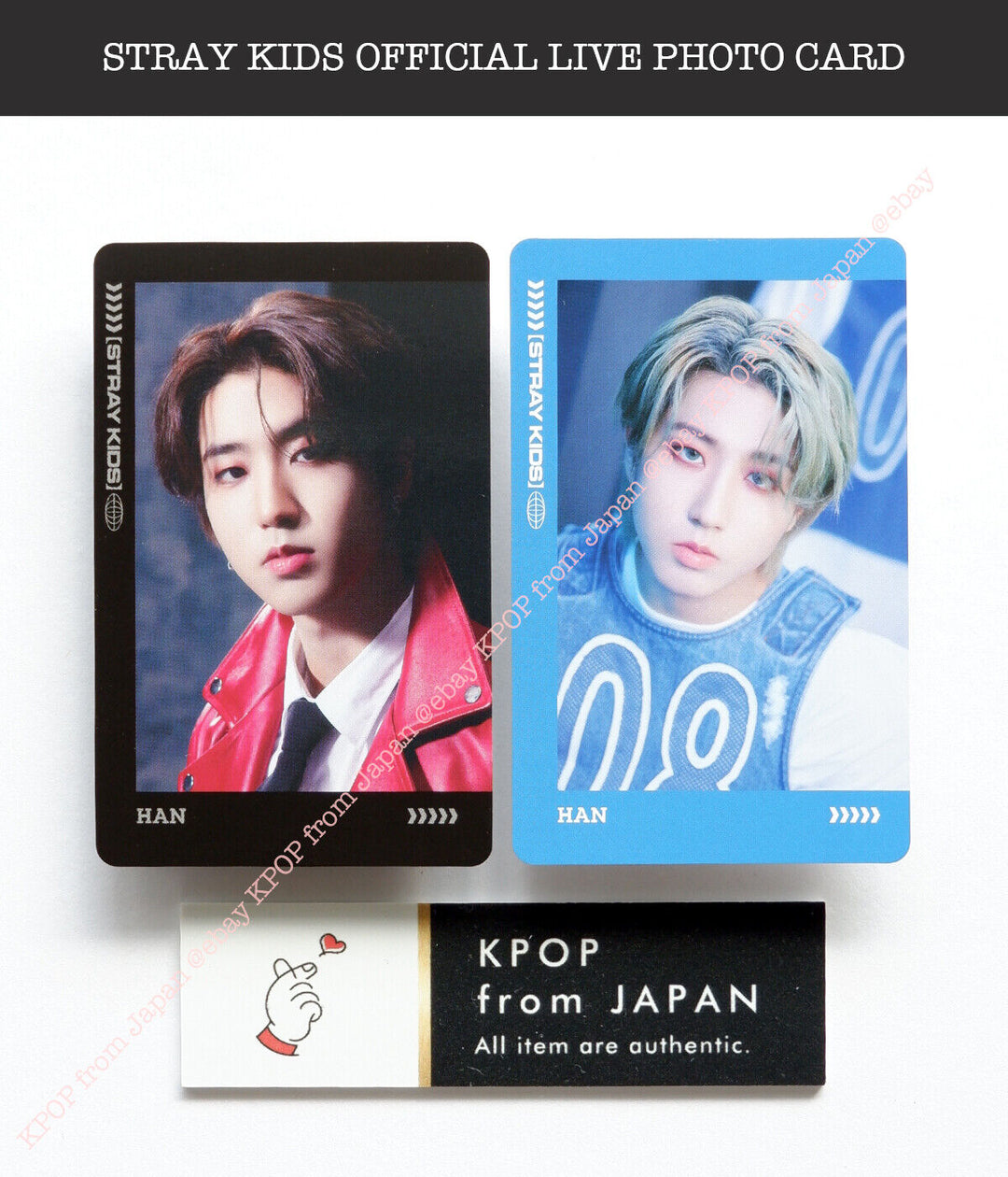 Stray Kids Live Photo Japan Juego de tarjetas fotográficas oficiales A + B camino social 5 estrellas ROCK 