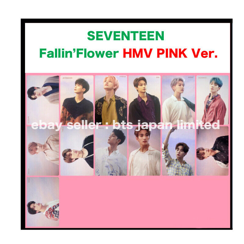 Diecisiete tarjetas fotográficas oficiales FALLIN' FLOWER HMV LIMITED PINK Ver. 