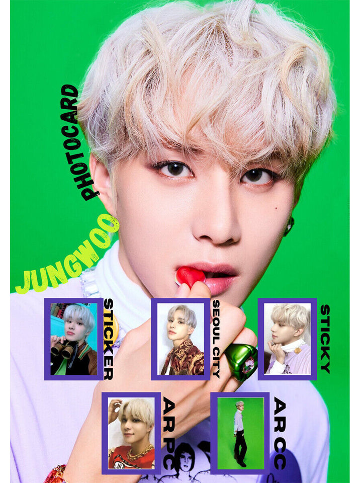 NCT 127 JUNGWOO Pegatina Tarjeta fotográfica oficial Tarjeta fotográfica PC NCT127 