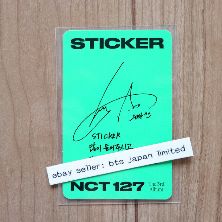 NCT 127 YUTA Sticker Official Photocard Photo card PC NCT127