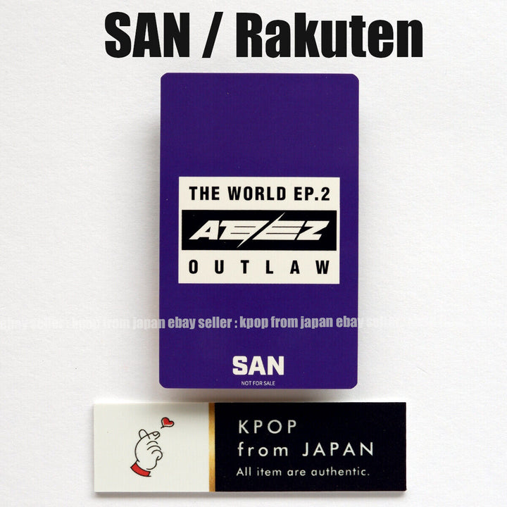 SAN ATEEZ THE WORLD EP.2:OUTLAW POB Tarjeta fotográfica del sorteo Rakuten UMS Japón 