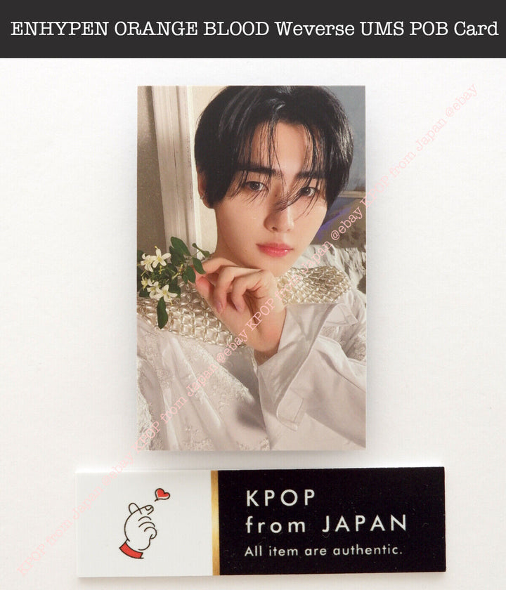 ENHYPEN ORANGE BLOOD Weverse UMS Japón POB Sorteo de la suerte Tarjeta fotográfica oficial 