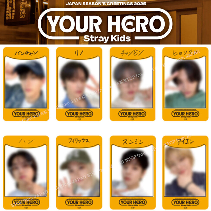 PRE STRAY KIDS YOUR HERO JAPAN SEASON’S GREETINGS 2025 MUSEUM MD PHOTOCARD POPUP