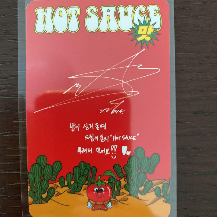 NCT DREAM Hot Sauce Mark Official Photo card PC Crazy Bolling Chilling Cafe 7