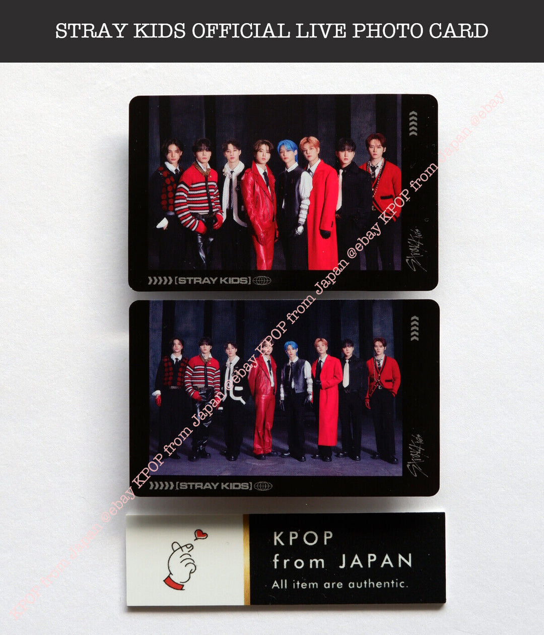 Stray Kids Live Photo Japan Juego de tarjetas fotográficas oficiales A + B camino social 5 estrellas ROCK 