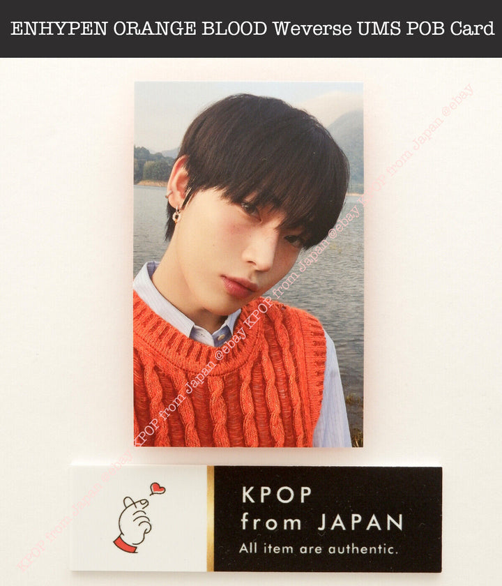 ENHYPEN ORANGE BLOOD Weverse UMS Japón POB Sorteo de la suerte Tarjeta fotográfica oficial 