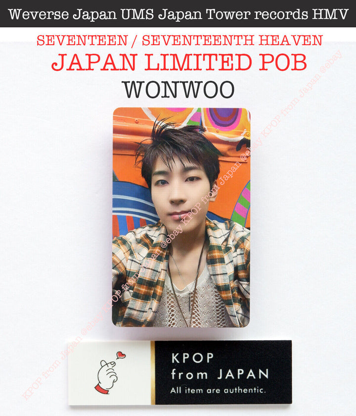 WONWOO SEVENTEEN DECIMO SÉPTIMO CIELO JAPÓN POB Photocard CARAT weverse UMS HMV 