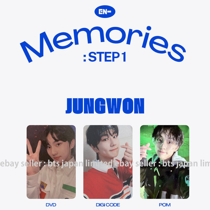 ENHYPEN JUNGWON Memories: Paso 1 Tarjeta fotográfica oficial DVD DIGI CODE POM 