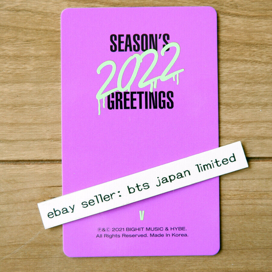 BTS 2022 SEASON'S GREETINGS Photocard PC RM JIN SUGA J-HOPE JIMIN V JUNGKOOK