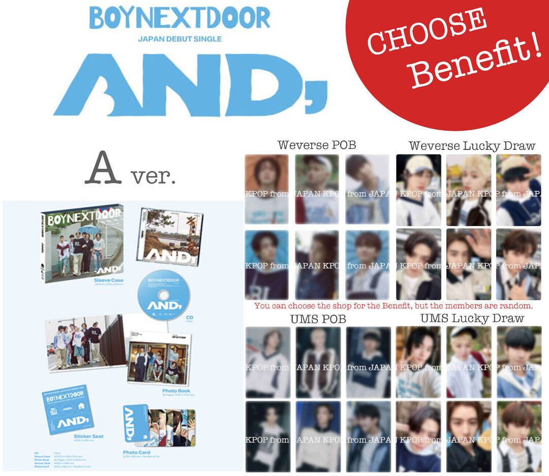 PRE BOYNEXTDOOR AND, Album Japan POB Benefit Lucky draw Photocard weverse UMS