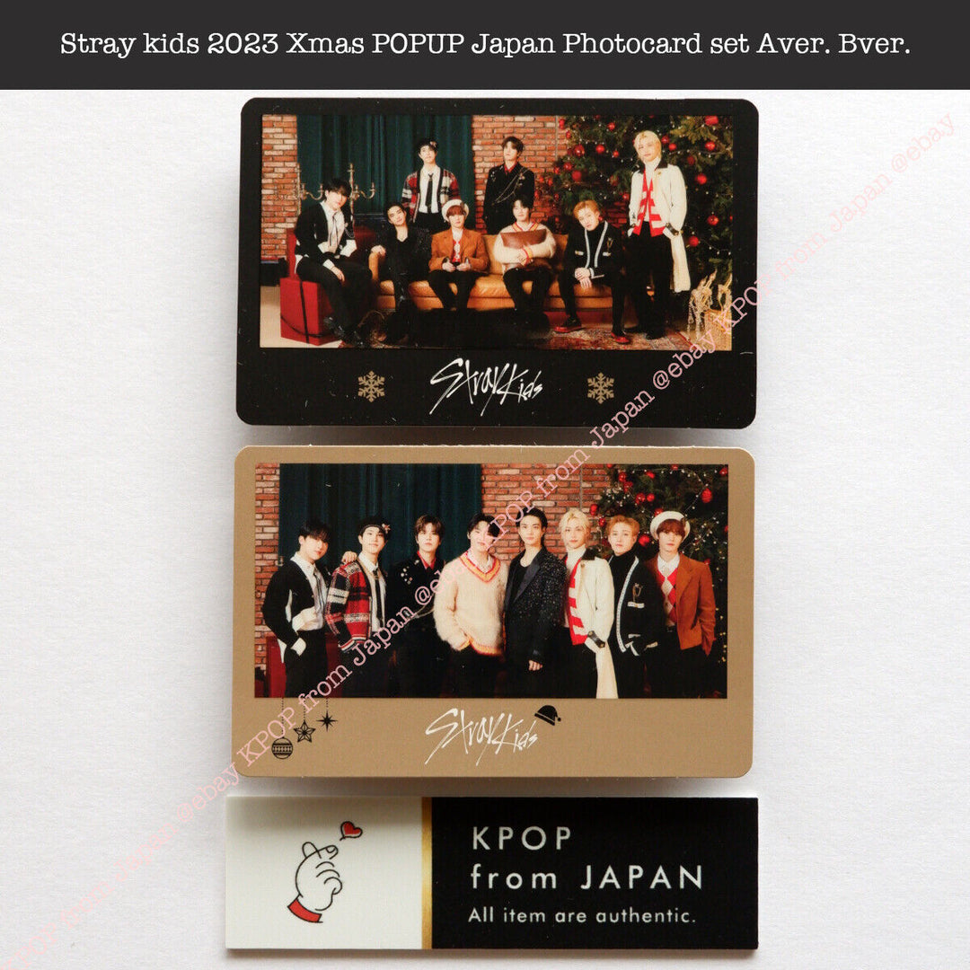 Stray kids 2023 Xmas POPUP Japan Official Photocard set Aver. Bver.