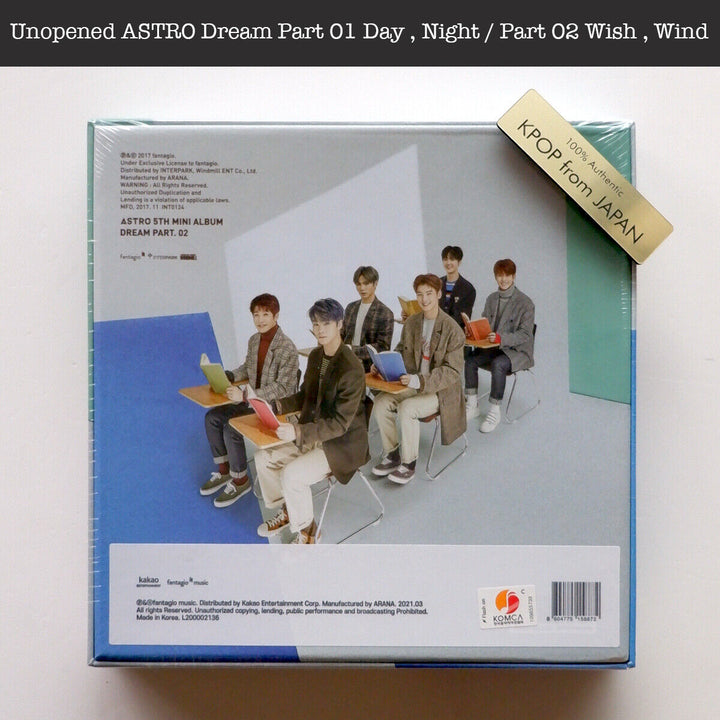 Unopened ASTRO Dream Part 01 Day , Night / Part 02 Wish , Wind Album Photocard