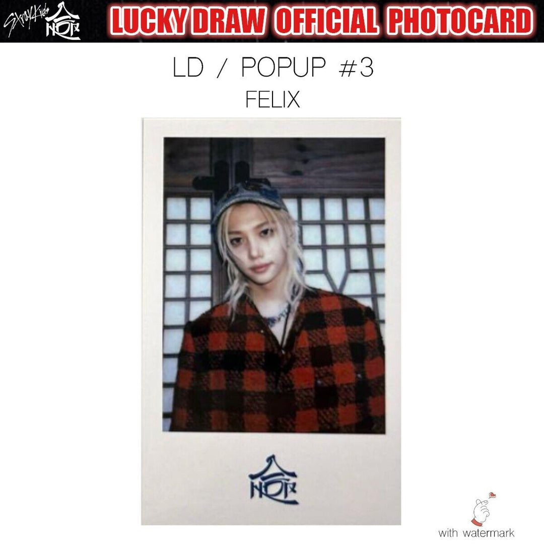 PRE STRAY KIDS HOP LUCKY DRAW SOUNDWAVE POP-UP OFFICIAL PHOTOCARD POLAROID POPUP