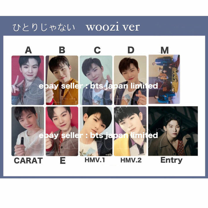 SEVENTEEN Tarjeta fotográfica oficial de Woozi HITORIJANAI ABCD Normal CARAT PC