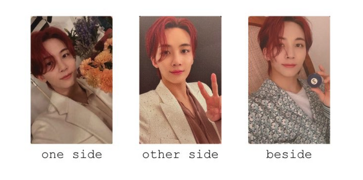 Seventeen Jeonghan Your Choice Tarjeta fotográfica oficial Un lado Otro Al lado de la PC 