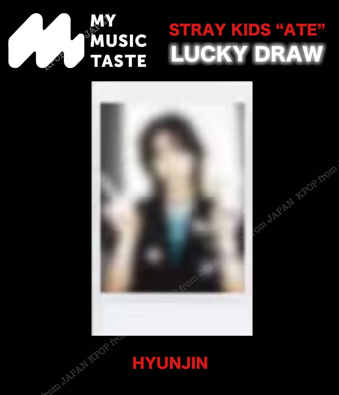 PRE STRAY KIDS ATE MMT LUCKY DRAW EVENT OFFIClAL POLAROID PHOTOCARD MYMUSICTASTE