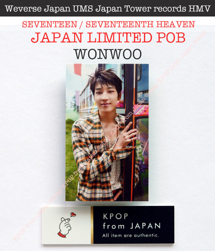 WONWOO SEVENTEEN DECIMO SÉPTIMO CIELO JAPÓN POB Photocard CARAT weverse UMS HMV 