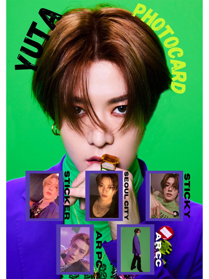 NCT 127 YUTA Pegatina Tarjeta fotográfica oficial Tarjeta fotográfica PC NCT127 