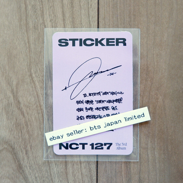 NCT 127 JUNGWOO Sticker Official Photocard Photo card PC NCT127