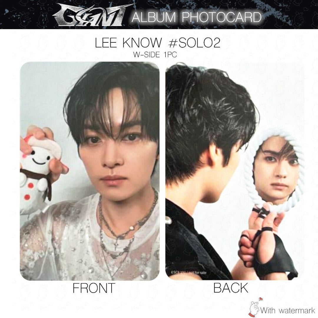 LEE KNOW STRAY KIDS GIANT JAPAN ALBUM PHOTOCARD POB LUCKY DRAW SOLO SONY