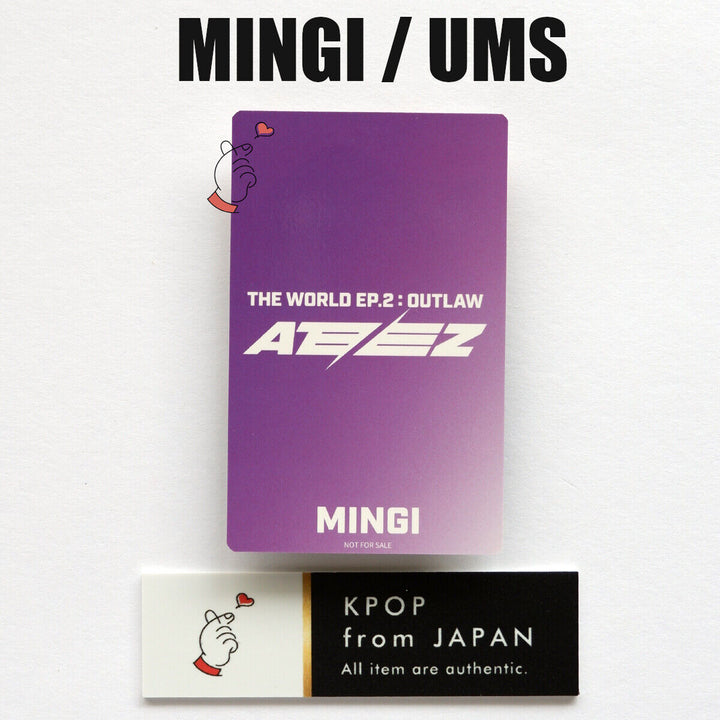 MINGI ATEEZ THE WORLD EP.2:OUTLAW POB Lucky draw photocard Rakuten UMS japan