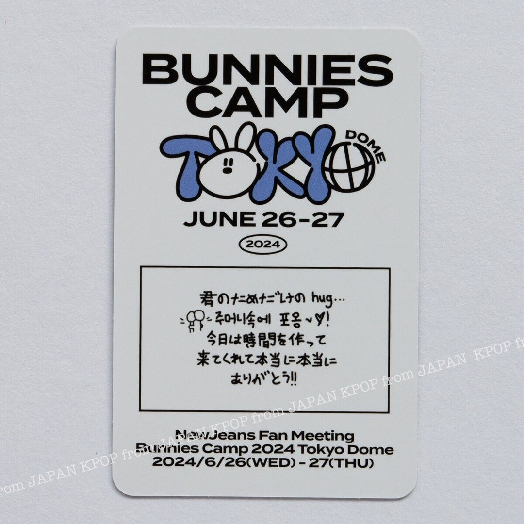 HANNI NewJeans Bunnies Camp 2024 Membership + Premium Card set Photocard Japan