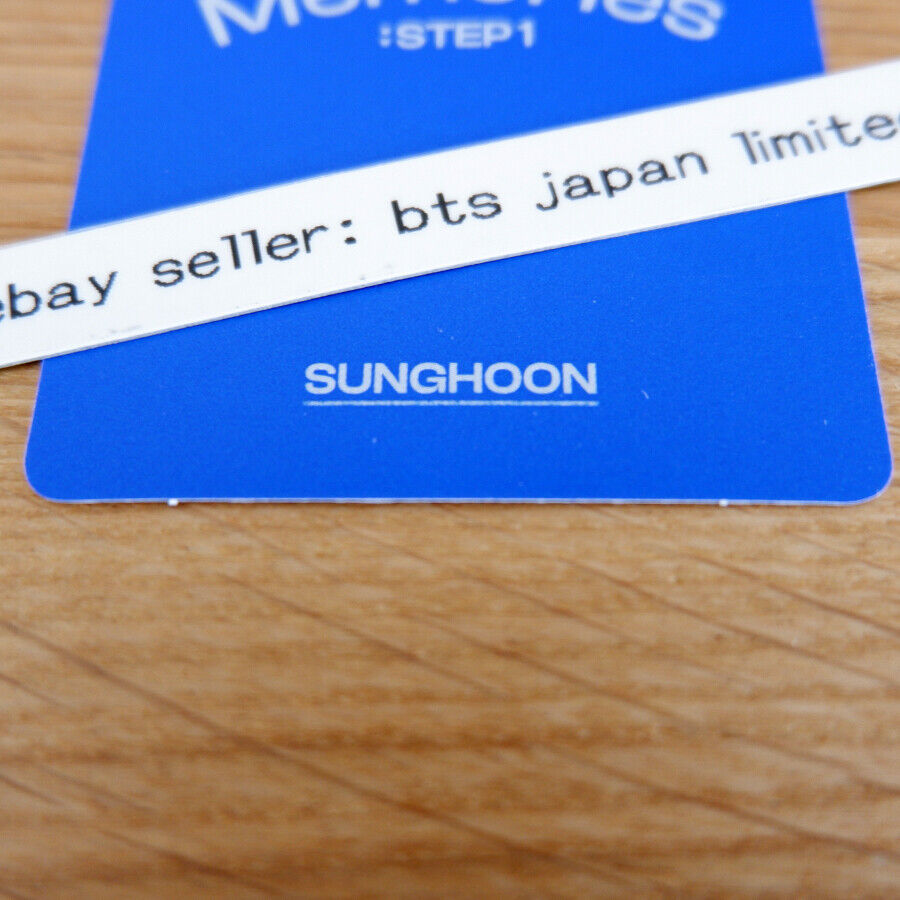 ENHYPEN SUNGHOON Memories : Step 1 Official Photocard DVD DIGI CODE POM