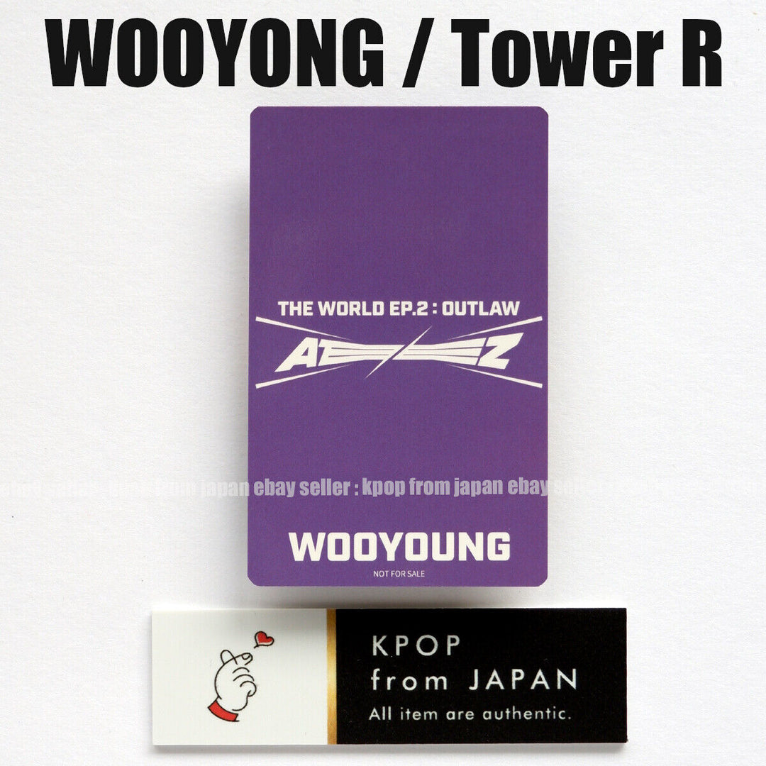 WOOYONG ATEEZ THE WORLD EP.2:OUTLAW POB Tarjeta fotográfica del sorteo Rakuten UMS Japón 