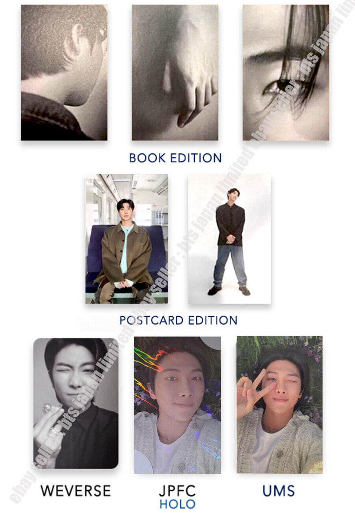 BTS RM Indigo Book Edition , Postcard Edition Photocard JPFC UMS weverse POB