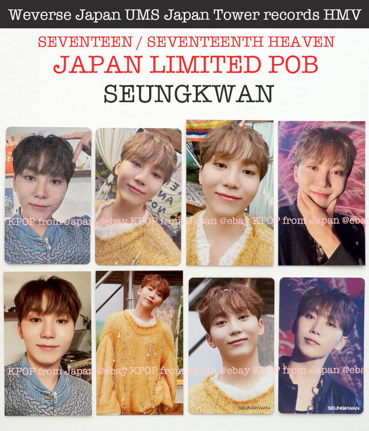 SEUNGKWAN SEVENTEEN DECIMO SÉPTIMO CIELO JAPÓN POB Photocard CARAT weverse UMS HMV 