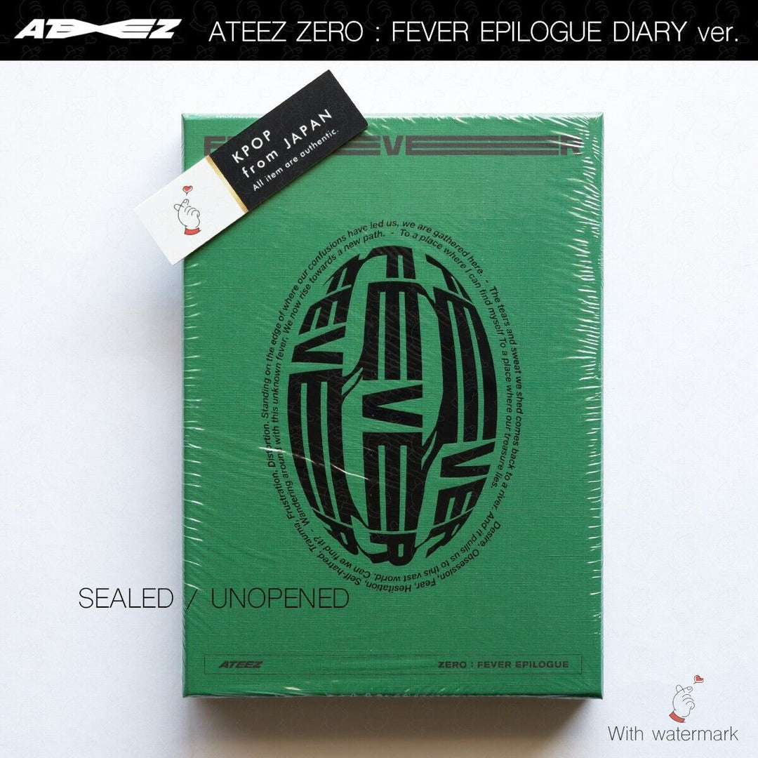 SEALED ATEEZ Zero Fever Epilogue A ver. Z ver. DIARY ver. 3Types Full Set