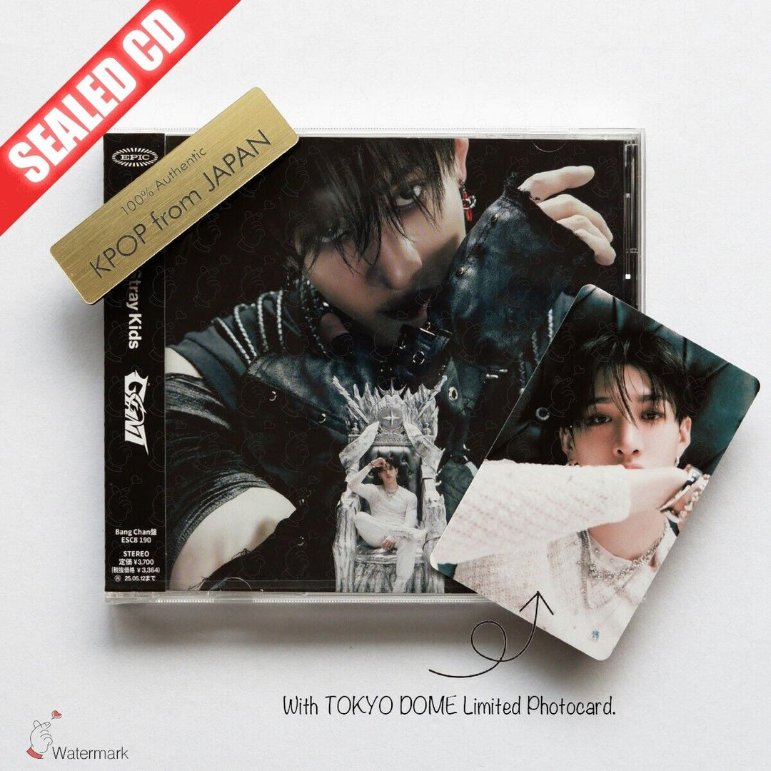 UNOPENED BANG CHAN Stray Kids GIANT SOLO CD + OFFICIAL GIFT PHOTOCARD SET