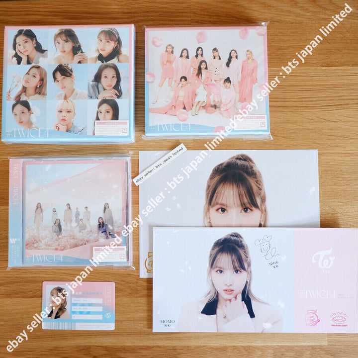 TWICE Momo TWICE4 CD oficial Photocard Tarjeta postal PC Tower records Limited 