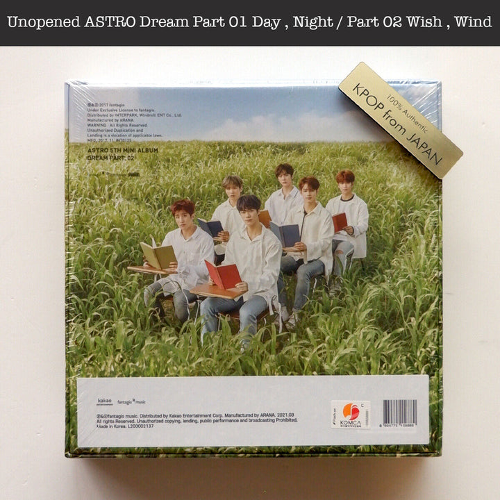 Unopened ASTRO Dream Part 01 Day , Night / Part 02 Wish , Wind Album Photocard