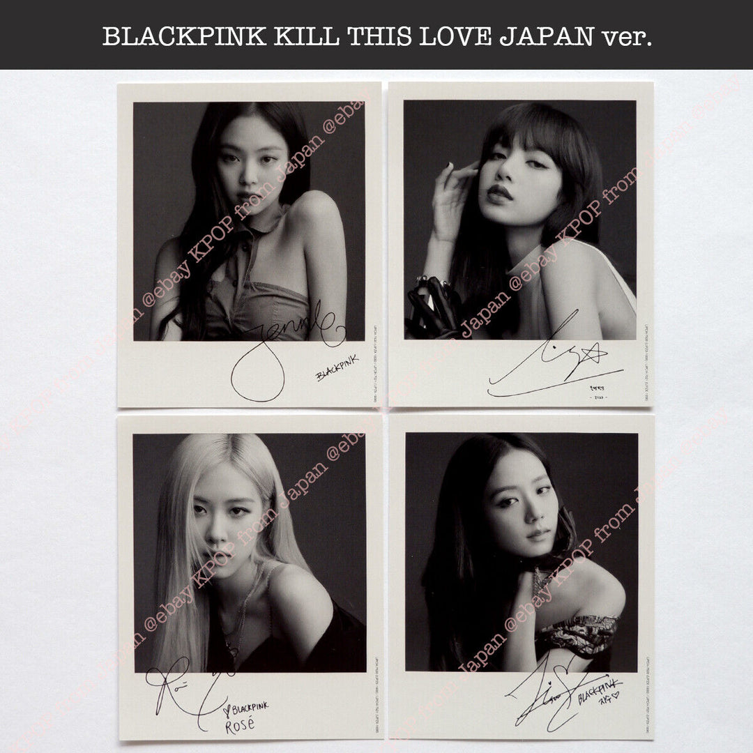 BLACKPINK KILL THIS LOVE JP version CD Official photocard Jisoo Rose Jennie Lisa