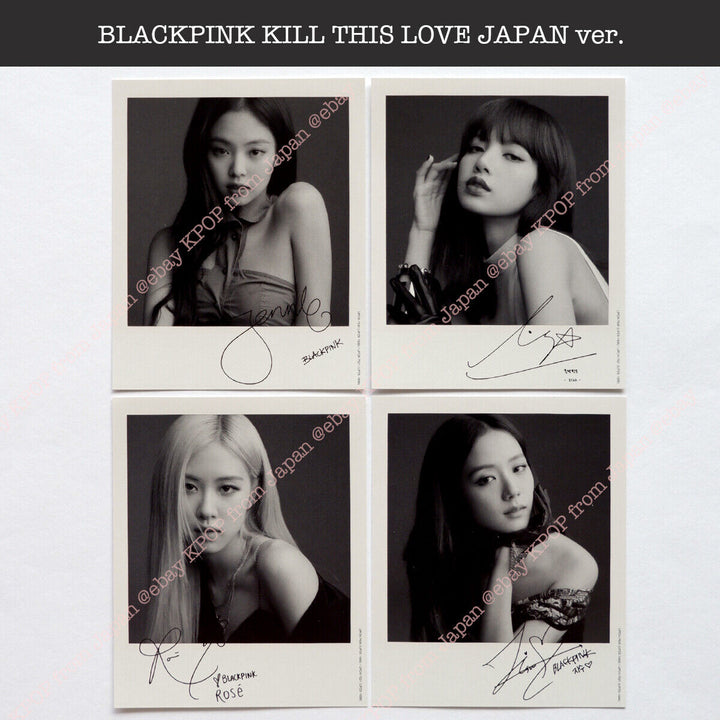 BLACKPINK KILL THIS LOVE Versión JP CD Tarjeta fotográfica oficial Jisoo Rose Jennie Lisa 