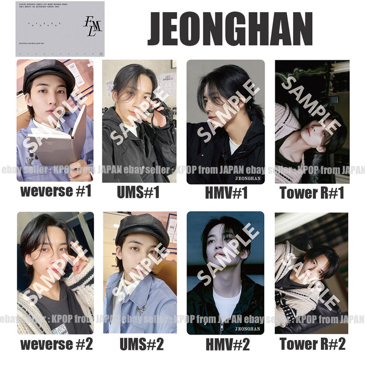 JEONGHAN SEVENTEEN FML POB photocard CARAT weverse UMS HMV Tower record